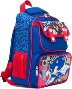 12" Small - Zaino Sonic The Hedgehog Imbottito Zaino Scuola Ragazzi - Foto 1 di 5