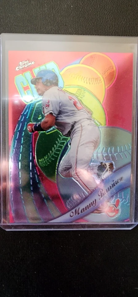 Refrator 1999 Topps Chrome - All-Etch Manny Ramirez #AE9 - Imagem 1 de 2