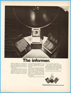 1969 Kodak Recordak Miracode Microfilm Reader Baton Rouge LA Criminal Suspect Ad - Picture 1 of 1