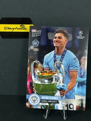 2023 Topps Now UCL Julián Álvarez RC FOOTBALL COMPLETED IT Manchester City #124 - Imagen 1 de 2