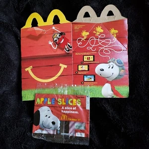 McDonald's The Peanut's Movie Happy Meal Box Snoopy Red Baron Blue Sky 2015 - Picture 1 of 15