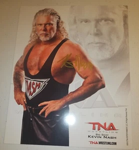 Signed Autographed TNA Wrestling Kevin Nash Promo Photo Impact WWE WWF WCW - Picture 1 of 3
