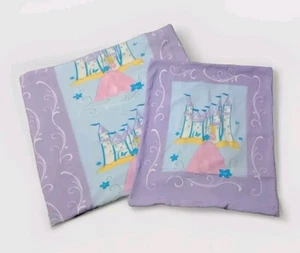 Flanell Betwäsche Set Prinzessin 80x80, 135x200 Lila Blau Mädchen - Bild 1 von 2