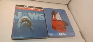 Jaws (1975) + Orca (1977) 4K Steelbooks (4K)-NEW-Box Shipping with Tracking - Picture 1 of 6