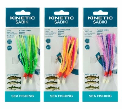 Kinetic Sabiki Flasher Meeresvorfach Haken 7/0 Dorschsystem Norwegenvorfach - Bild 1 von 4