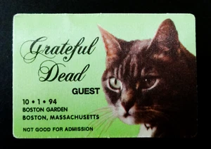 Grateful Dead Backstage Pass Cat Kitten Boston Massachusetts 10/1/94 10/1/1994 - Picture 1 of 10