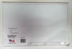 Almohadilla de papel gráfico isométrico, 50 hojas, rejilla de 0,25"", paisaje de 11" x 17", paquete de 1 - Imagen 1 de 2