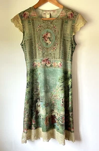 Michal Negrin einzigartiges wunderschönes Spitzenkleid im Barockstil mit Kunstwerk Größe M - Bild 1 von 19