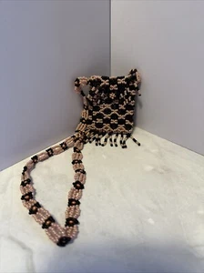 Handmade Seed Bead Change Mini Purse/necklace Boho Chic M6 - Picture 1 of 7