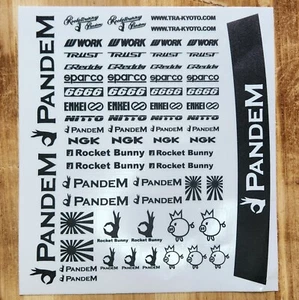 Rocket Bunny Sticker Decal Sheet - 1/10 Scale RC Decal Sheet (PRE-CUT) - Picture 1 of 13