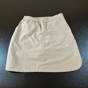 IZOD Skirt Girls Schoolwear Skirt Pull On Pockets Beige Size 14 26" wasit - Picture 1 of 8