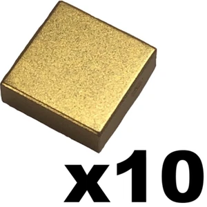 NEW LEGO - TILES - 1 x 1 - Gold Metallic tile x 10 - smooth flat tiled 1x1 - Picture 1 of 1