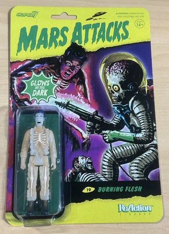 MOC Super7 ReAction Figures Mars Attacks Burning Flesh Glow In The Dark Figure Cover