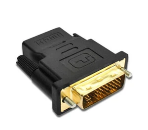 24+5pin DVI Male to HDMI Female adapter Gold-Plated M F Converter For HDTV LCD - Photo 1/4