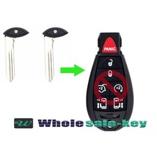 2 NEW Emergency Key Insert Uncut Blank 68029829AB FOR Dodge Chrysler