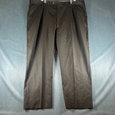 JB Britches Men Dress Pants Size 44 Dark Brown Wool Straight Leg Business Formal - Image 1 of 4