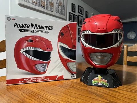 Hasbro Power Rangers Lightning Collection Mighty Morphin Red Ranger Helmet Cover