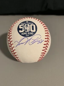 MLB Miguel Cabrera Autografiado Tigres de Detroit 500 jonrones 2021 Becket de béisbol - Imagen 1 de 3