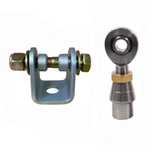 3/4 Hole Clevis Mount 1/2 x 5/8-18 Male LH Moly Rod End .120 Weld Bung Jam Nut - Imagen 1 de 4
