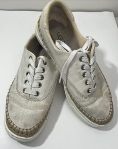 UGG Australia Womens Eyan II Sneakers Shoes Ivory Espadrilles Lace Up Size 6 - Picture 1 of 11