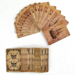 Premium Waterproof Antique Style Pirate-Themed Playing Cards - New - Picture 1 of 3