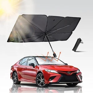 55" Car Windshield Sunshade UV Foldable Front Window Cover Heat Visor Umbrella - Picture 1 of 9