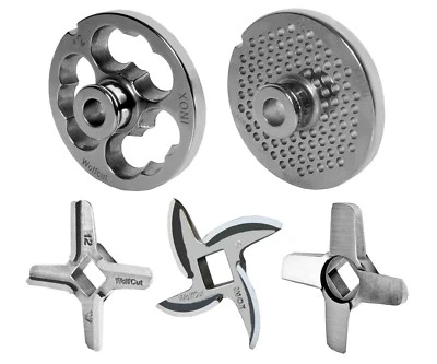 WOLFCUT Lochscheibe mit Nabe für Fleischwolf Größen 10/12 mit allen Bohrungen