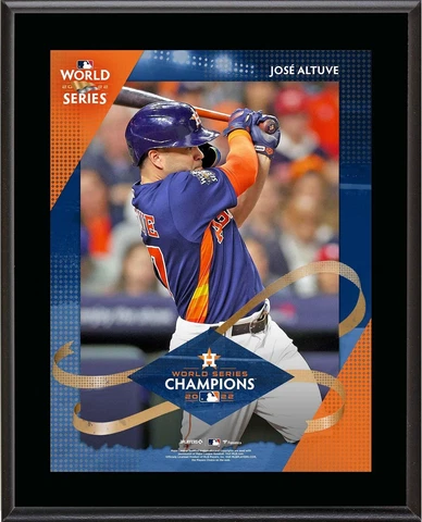 Jose Altuve Houston Astros 10.5" x 13" 2022 WS Champs Plaque Cover