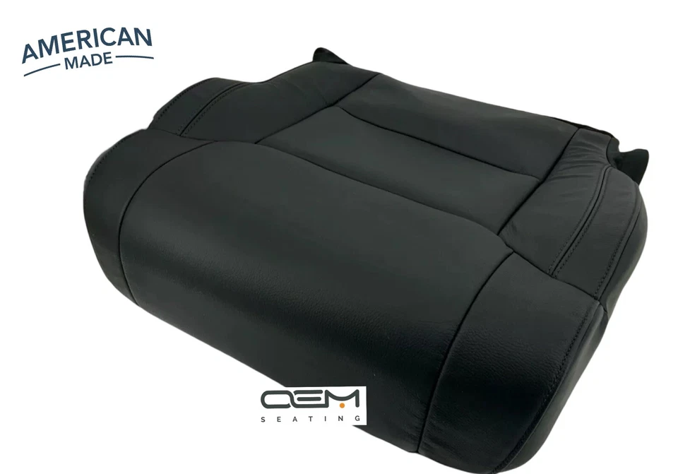Cubierta de asiento eléctrica del lado del conductor para Toyota Tundra Crew Max 2016-2021 cuero negro Foto 1 de 4
