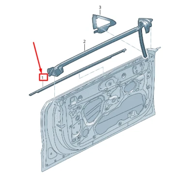 AUDI Q8 4MN Fensterschachtdichtung vorne links außen 4M8837475CT94 — 第 1/4 张图片