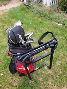 Golf Bag Holder for GTW Deluxe Rear Seat Grab Bar, No Drilling, Easy ON/OFF - Picture 1 of 12