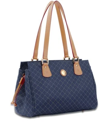 Bolsa de ombro Rioni Signature EAST-WEST STN-20244 azul marinho - Imagem 1 de 4