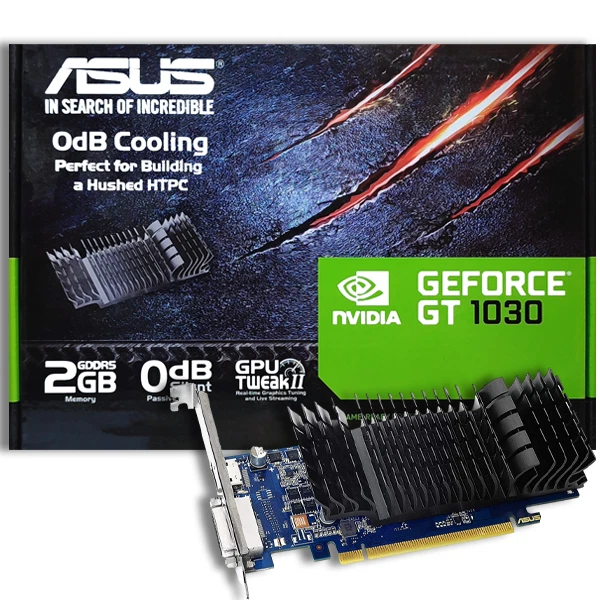 Asus GeForce GT 1030 2GB DDR5 Nvidia Scheda Video PC Low Profile GPU PCIe 3.0 - Immagine 1 di 4