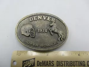 Vintage Sanchez Denver Broncos 1978 Super Bowl XII VS Dallas Cowboys Belt Buckle - Picture 1 of 2