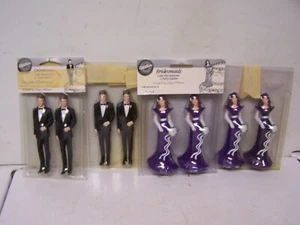 1991 Wilton Enterprises Ellen Williams Groomsmen Bridesmaids Cake Decorations 5" - Picture 1 of 8