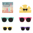 6pcs Tiered Tray Decor Set Sunglasses Sunshine For Shelf Hello Summer Ornament