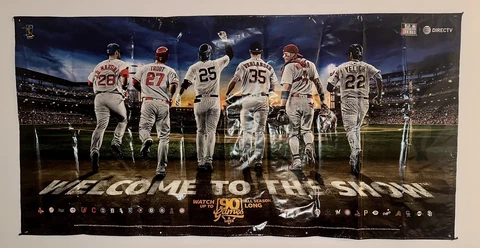 DirecTV MLB 2019 Vinyl Banner, Poster, Window Cling, Promo Box Baseball 96 x 48 Cover