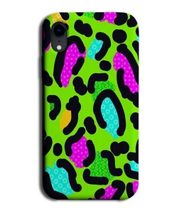 Neon Green Retro Leopard Print Phone Case Cover Sixties 70s Seventies Spots AP71 - Picture 1 of 1