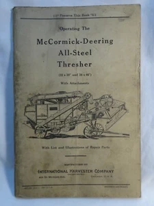 Vintage 1935 OPERATING THE McCORMICK-DEERING ALL-STEEL THRESHER original print - Picture 1 of 7