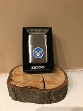 Zippo Lighter Brushed Chrome DIY USAF Symbol
