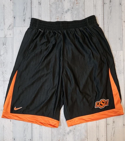 Nike OSU Oklahoma State Cowboys Athletic Shorts Mens Size XL Dri Fit Black Cover