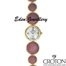 CROTON Watch RHODONITES Mother of Pearl May Birthstone Deluxe Box Great Gift