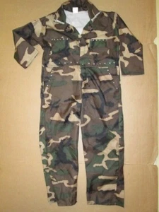Girls CAMO JEWELED ARMY FATIGUES UNIFORM Halloween Costume sz 6 - 8 - Picture 1 of 1