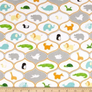 Riley Blake Little Ark Designer Fabric C3831 Orange 100% Cotton Fat Quarter Plus - Picture 1 of 2