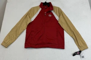 Wmns 49ers G-III 4Her by Carl Banks Scarlet/Good Confetti Raglan Full-Zip Sz M - Picture 1 of 8
