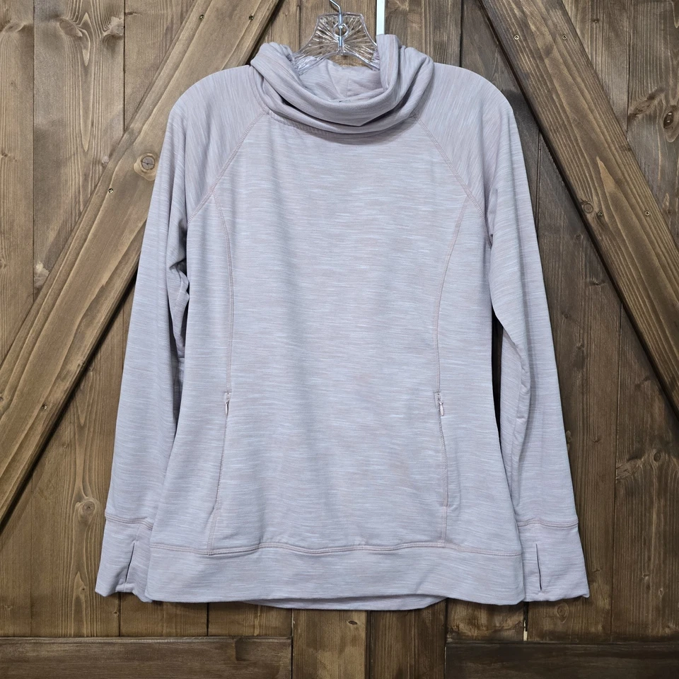 Sudadera Pullover Kyodan Exterior Para Mujer Cuello Capucha L Rosa Beige Brezo Foto 1 de 4