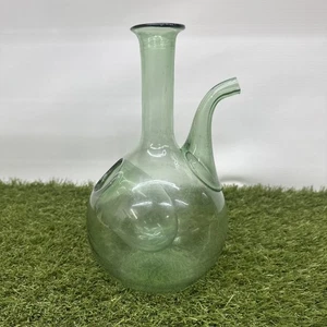 Vintage große Blase mundgeblasen grün Glas italienische Wein Dekanter Eiskammer - Bild 1 von 9