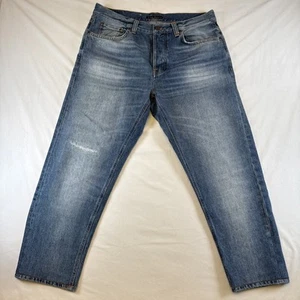 Nudie Jeans Blau Baumwolle Denim Straight Button Fly Made in Italy 34x32 - Bild 1 von 22