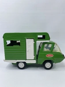 Vintage 1970s Green Classic TONKA Truck RV Camper Pressed Steel USA - Picture 1 of 12