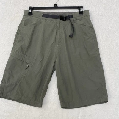 Alpine Design Men's Green Sz 34 Lightweight Nylon Cargo Shorts Zip Pocket Belted - Image 1 of 4